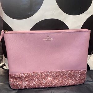 Kate Spade Pink and Glitter Clutch NWOT